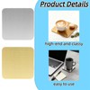 hhfvvda 4 PCS Luxury 8.5cm (3.35 Inch) Square Stainless Steel