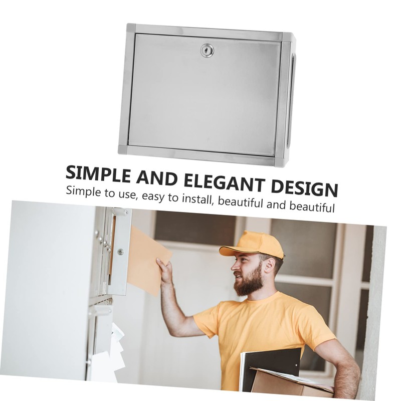 SEWACC Box Stainless Steel Public Suggestion Box Multifunctional Voting Complaint