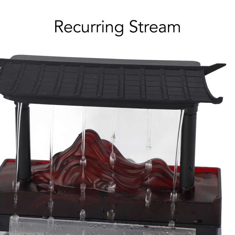 Tabletop Water Fountain USB LED Recurring Stream Plastic Indoor Fountain