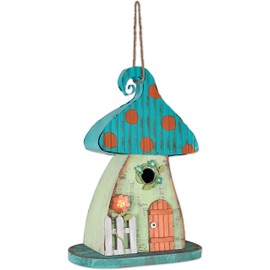 Sunset Vista Designs 93638 Gnome Collection Birdhouse, Blue