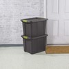 Sterilite 18 Gal Latching Tuff1 Storage Tote, Stackable Bin with