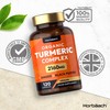 Organic Turmeric and Black Pepper Capsules | 2160mg | High
