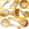Kitchen 2 Pack Wooden Kitchen Scoop Ladle,Multipur