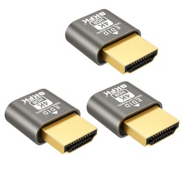 BKFK HDMI Dummy Plug 4K HDR, Headless Display Adapter,Virtual Monitor EDID Emulator,Supports up to 4k@60Hz,2K@60Hz,1080P@120Hz(4K-HDR(default1920X1080@60HZ-3P)