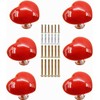 Marstree 6pcs Heart Shape Ceramic Door Knobs Drawer Cupboard Locker