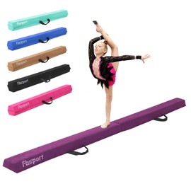 FBSPORT 10ft Balance Beam: Folding Floor Gymnastics Equipment for Kids Adults,Non Slip Rubber Base, Gymnastics Beam for Training, Practice, Physical Therapy and Professional Home Training