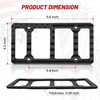 RED WOLF 2 PCS Silicone License Plate Frame American Flag