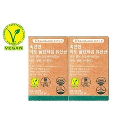Vegantamin's convenient L Plantarum vegan probiotics 2 boxes (2-month supply) / 비건타민 속편한 L 플랜타럼 비건 유산균 2박스 (2개월분)