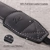 Padwa Lifestyle Black Padded Leather Camera Strap - Full Grain