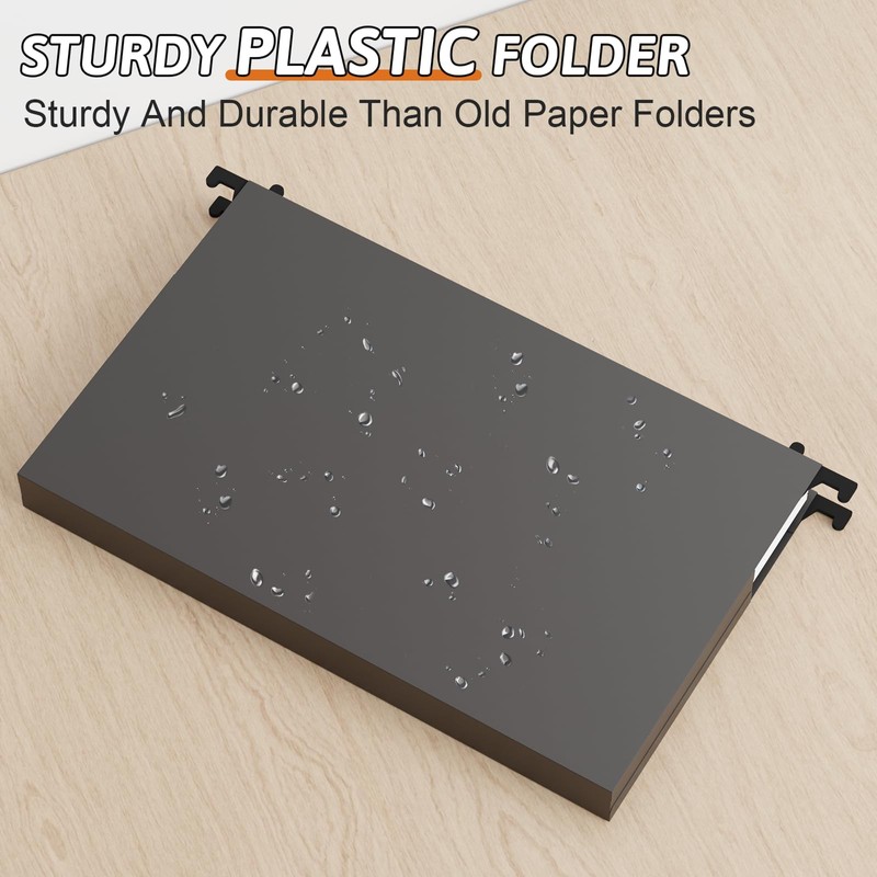 NORDUN Plastic Legal Size Hanging File Folders,Heavy Duty 1 Inch