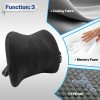 AUTOXBERT TPE Gel +Memory Foam Car Seat Back Support Breathable