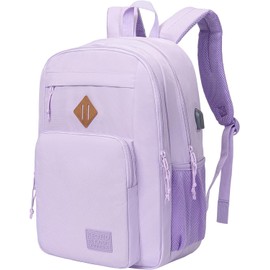 KEOFID classic carry-on travel backpack for men and women, Anti theft laptop backpack with USB charging port (Purple)