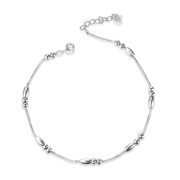 WINNICACA Anklets for Women Christmas Gifts 925 Sterling Silver Beaded