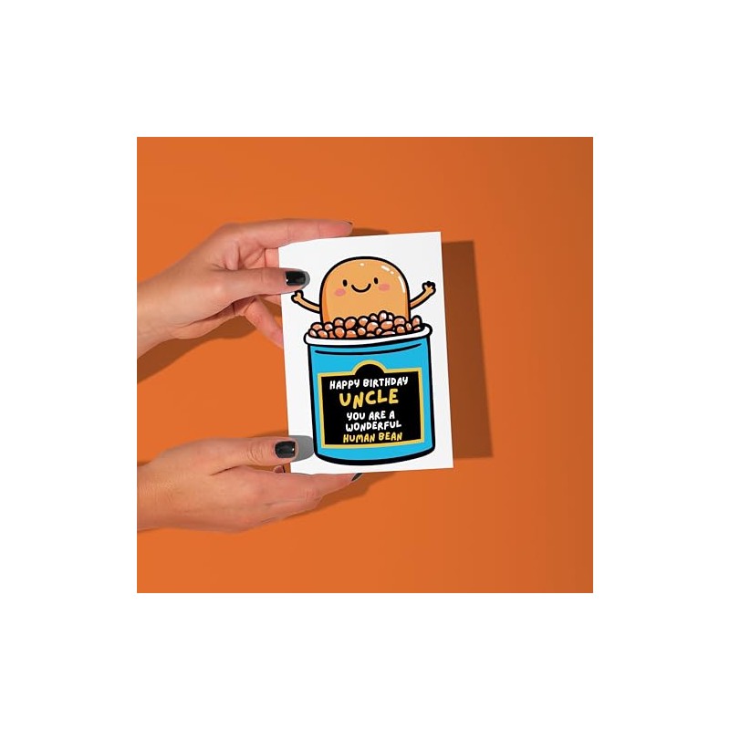LimaLima Uncle Birthday Card Funny Wonderful Human Bean Design 30th