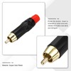 sourcing map 4Pcs RCA Male Plugs/connector/adapter, Speaker Wire Connector, RCA