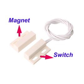 Gebildet 5pcs Recessed Wired Security Window Gate Contact Sensor Alarm,Magnetic Reed Switch White,Magnetic Door Sensor,Magnet Near - Connect Circuit, Magnet Away - Break Circuit
