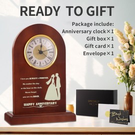 Sipujade Wedding Anniversary Clock Gifts for Parents Couple Wife Husband，Anniversary Wedding Gift for Her Him，Anniversary Decorations(General)