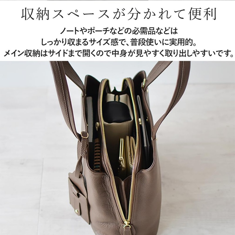 VITAFELICE vinb-l16045 Women's Genuine Cowhide Leather 2-Way Square Handbag, gray