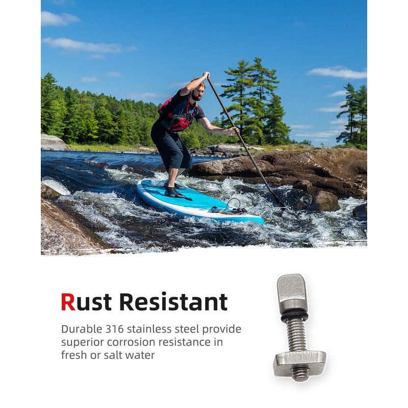 Abahub SUP - Tornillo de aleta de acero inoxidable 316,