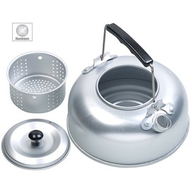Semptec Urban Survival Technology Camping Tea Kettle: Aluminium Camping Kettle with Tea Strainer and Insulated Handle, 0.75 L (Kettle for Gas Cooker, Camping Kettle, Camping Stove)