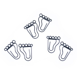 Butler in The Home Foot Feet Shaped Paper Clips Great for Paper Clip Collectors Or Office Gift - Comes in Round Tin with Lid and Gift Box (Black 100 Count)