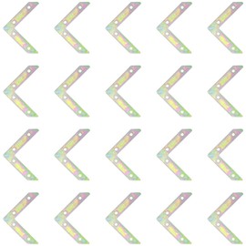 20 PCS L-Shaped Picture Frame Angle Brackets,Metal Plate Fastener Corner Braces