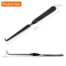 Stainless Steel Wick Dippers, 2 pcs Put Out Extinguish Candle Wick Dipper Candle Hook Candle Accessories for Putting Out Extinguish Candle Wicks Flame Safely (Black)