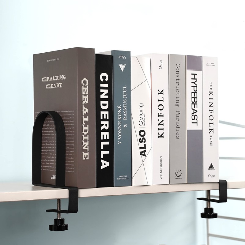 Metal Book Ends for Shelves - Heavy Duty Adjustable Bookends