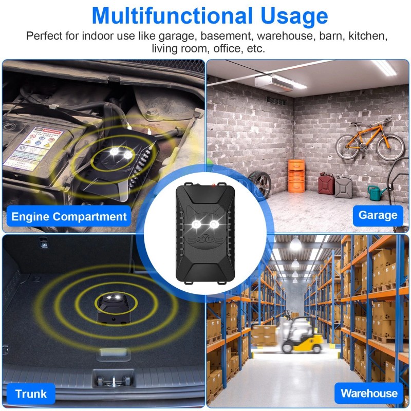 iMounTEK 2Packs Ultrasonic Rodent Repellent Car Under Hood Mouse Wildcat