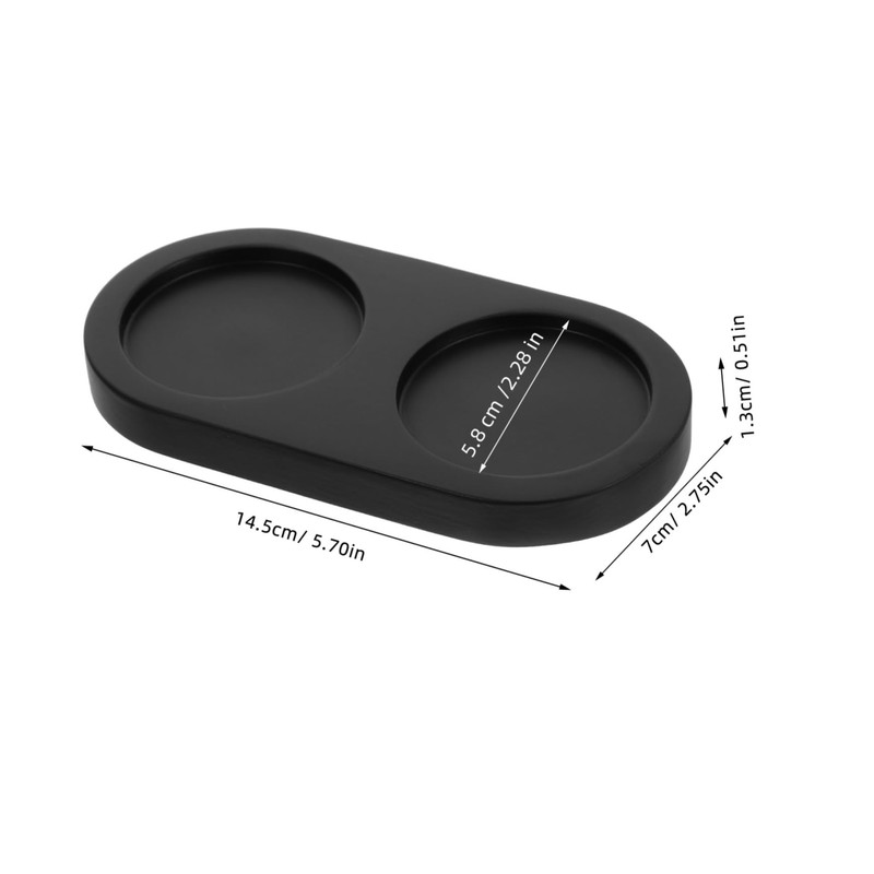 Alipis Black Wooden Salt and Pepper Mill Tray, Pepper Mill