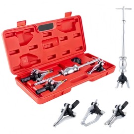 RQG 3 Jaw Slide Hammer Bearing Puller Set, Universal Internal External Bearing Gear Puller Set, Alloy Steel Pulley Wheel Bearing Removal Tool Set with Storage Case