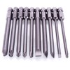 Rocaris 10pcs 1/4 Inch Hex Shank Long Magnetic Screwdriver Bits