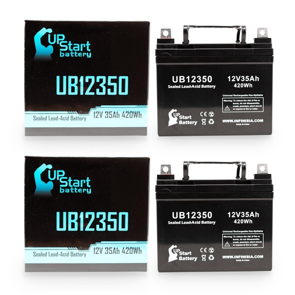 2 Pack Replacement for Pride Celebrity XL Scooter Battery - Replacement UB12350 Universal Sealed Lead Acid Battery (12V, 35Ah, 35000mAh, L1 Terminal, AGM, SLA)