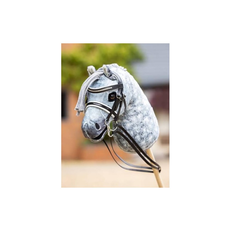 LeMieux Hobby Horse Double Bridle Black - Fits Hobby Horses