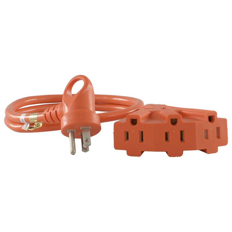 Conntek I-Ring Tri-Outlet Extension Cord 3-Foot 14/3 U.S. I-Ring Male