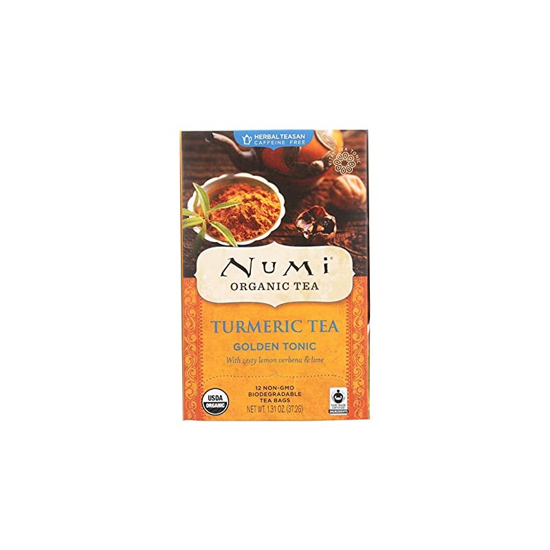 Numi Organic Golden Tonic Turmeric Tea - 12 bags per
