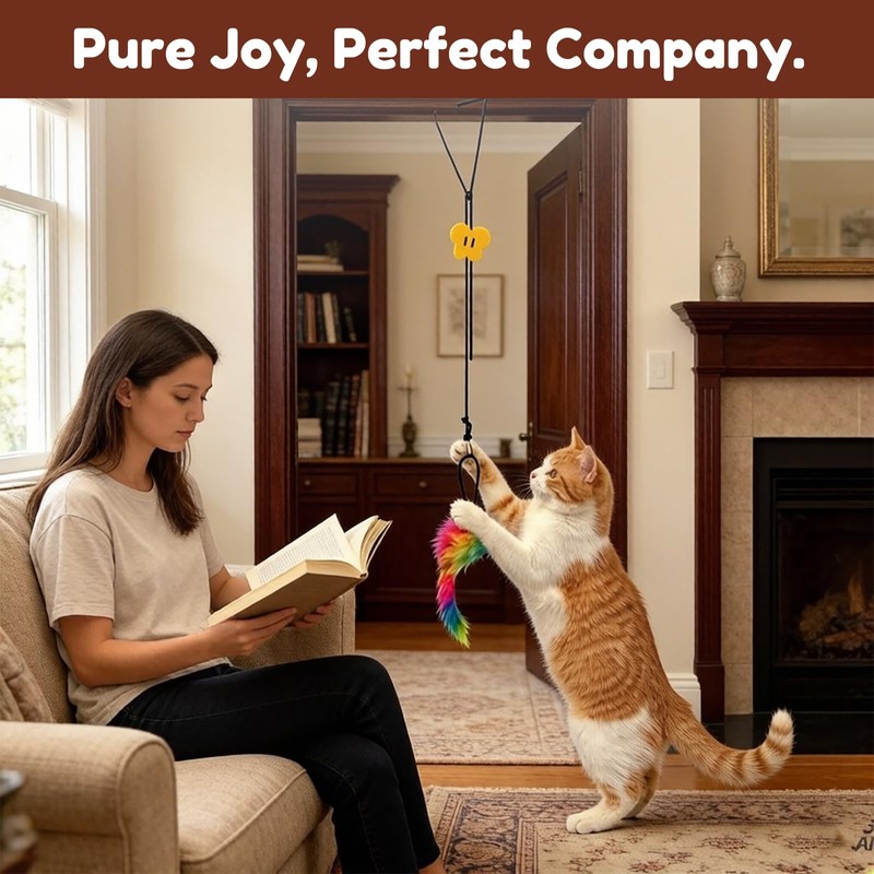Interactive Cat Toys, Hanging Toys for Doorway for Indoor Cats