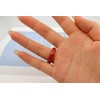 2Pcs 6mm Red Carnelian Crystal Rings for Women Girls Natural