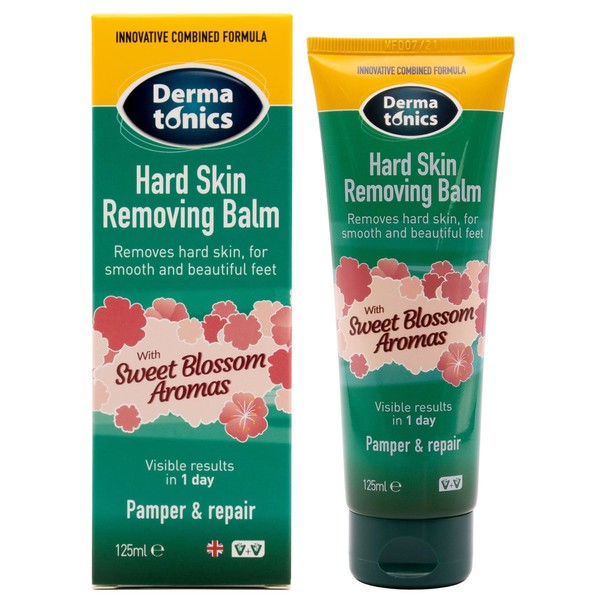 Dermatonics Hard Skin Removal Balm | Diabetic Friendly | With Sweet Floral Flavours | Contains Moisturising Shea Butter and Moisturising Swedish Oat Lipid | 125ml