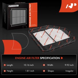 A-Premium 2-PC Engine Air Filter Compatible with Hyundai Genesis 2015-2015 & Genesis G80 2018-2020, G90 2017-2022 & Kia K900 2019-2020, 3.3L 5.0L, Replace# 28127B1000