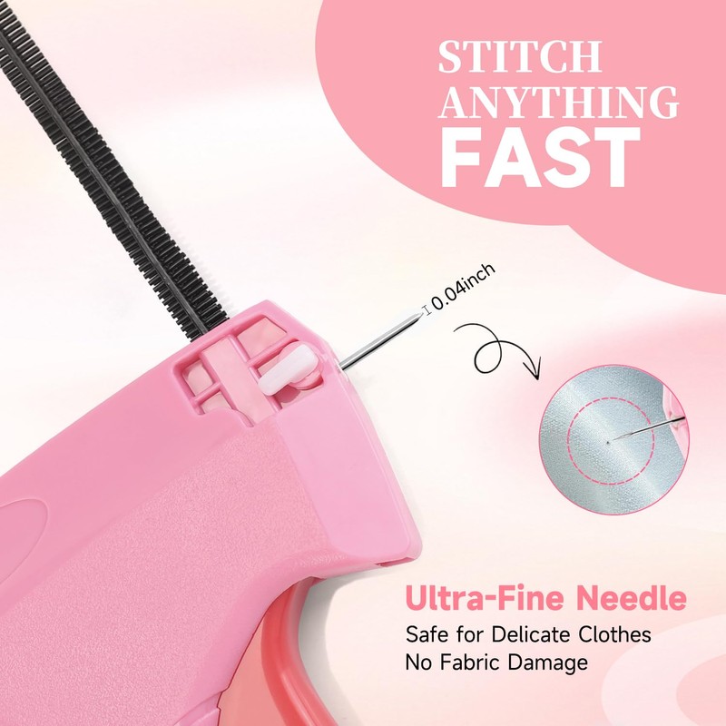 Stitch Gun for Clothes, Handheld Quick Sticky Sewing Tag Gun
