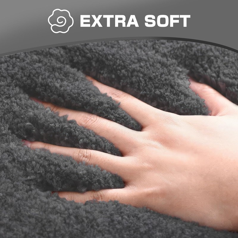 wyewye Microfiber Bath Mat 2cm Super Thick Bath Mat Super