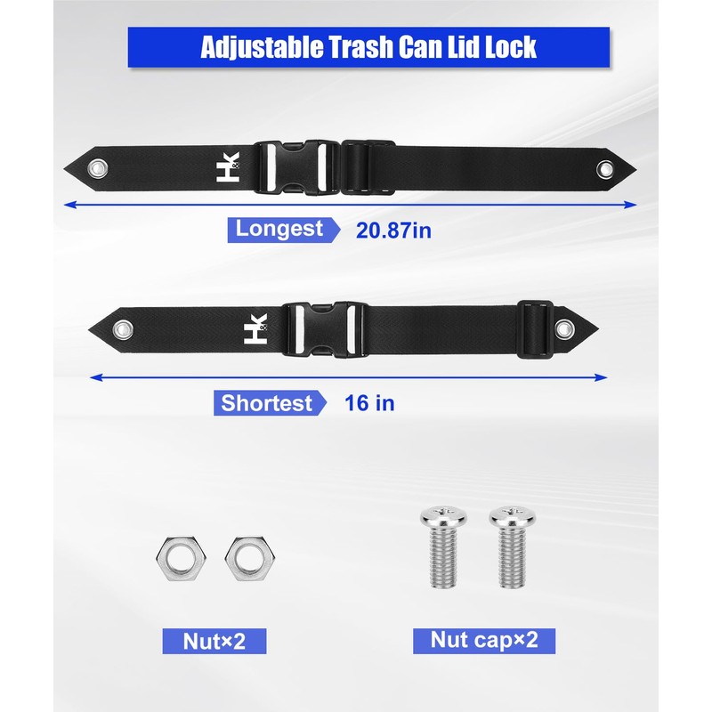 Trash Can Locks for Anti Animals, Universal Garbage Can Lock,