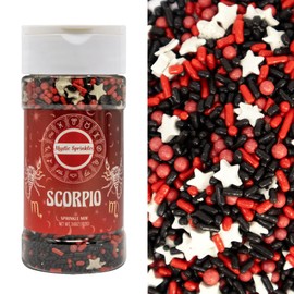 Mystic Sprinkles The Zodiac Collection; Zodiac Themed Sprinkle Mixes (Scorpio Sprinkle Mix 3.6oz)