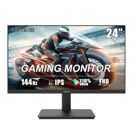 Viewedge Gaming Monitor 24 Inch FHD 144hz, IPS 1ms 1080p Computer Monitor with 110% sRGB, Bluelight Filter, HDMI & VGA Port, Support Wall Mount