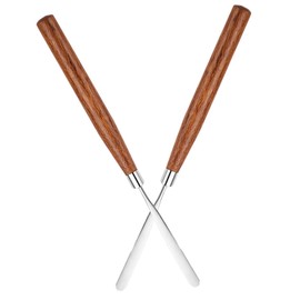 BIUDECO 2pcs Makeup Spatula Professional Cosmetic Mixing Tool for Foundation Creams and Nail Art for Diy Mixing and Blending Beauty Salons and Home Use