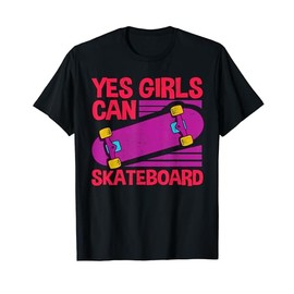 Funny Girls Skateboard Gift For Kids Cool Skateboarder Skate T-Shirt