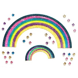 Körper Juwelen Pride Regenbogen Aufkleber Sterne Glitzerstein PRF09
