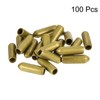 sourcing map 100pcs Round Rubber End Caps 9/64"(3.5mm) Gold Vinyl