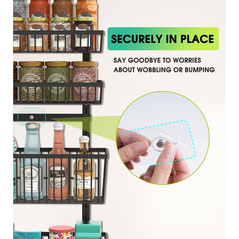 Mefirt 9-Tier Over The Door Pantry Organizer, Pantry Storage and